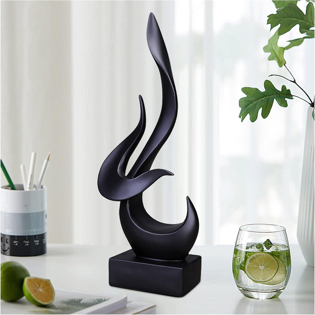 Moderne Deko Skulptur Kunst Schwarze Flamme Deko Statue, Wohnzimmer Schlafzimmer Dekoration Skulptur