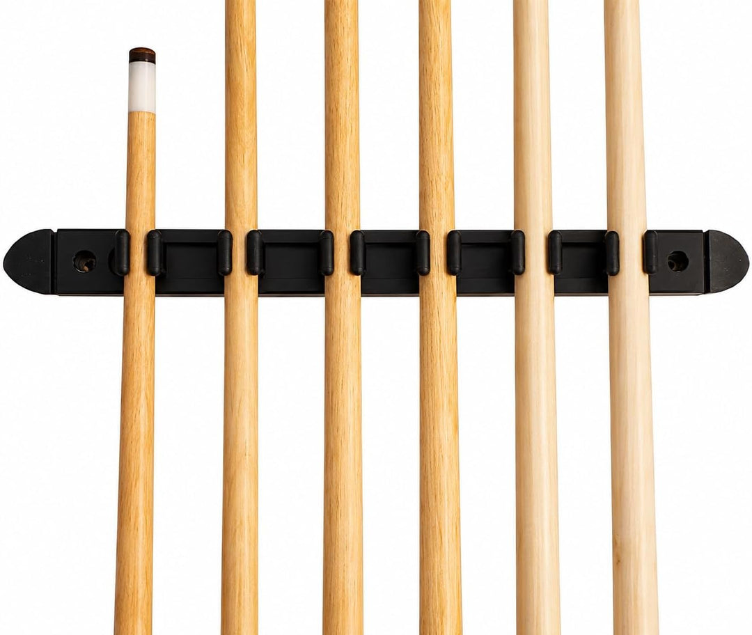 Billard Set - Wandhalterung + 2 Profi Queue + 2 Standard Queue + 2 Kurze Queue