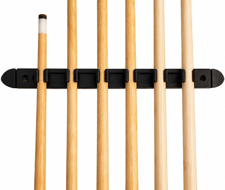 Billard Set - Wandhalterung + 2 Profi Queue + 2 Standard Queue + 2 Kurze Queue
