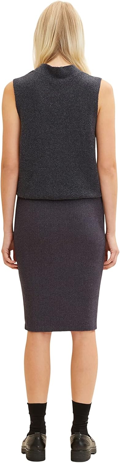 TOM TAILOR Damen Rock in Rippstruktur 36 30281 - Evident Anthracite Melange, 36 30281 - Evident Anth