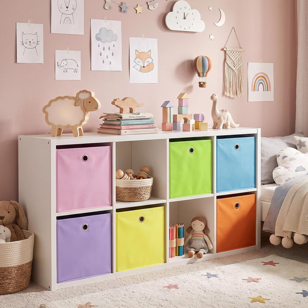 Sekey Aufbewahrungsbox Stoff, Faltbox Organizer mit Griff, Einsatz für Kallax Regal, EKET Würfelrega