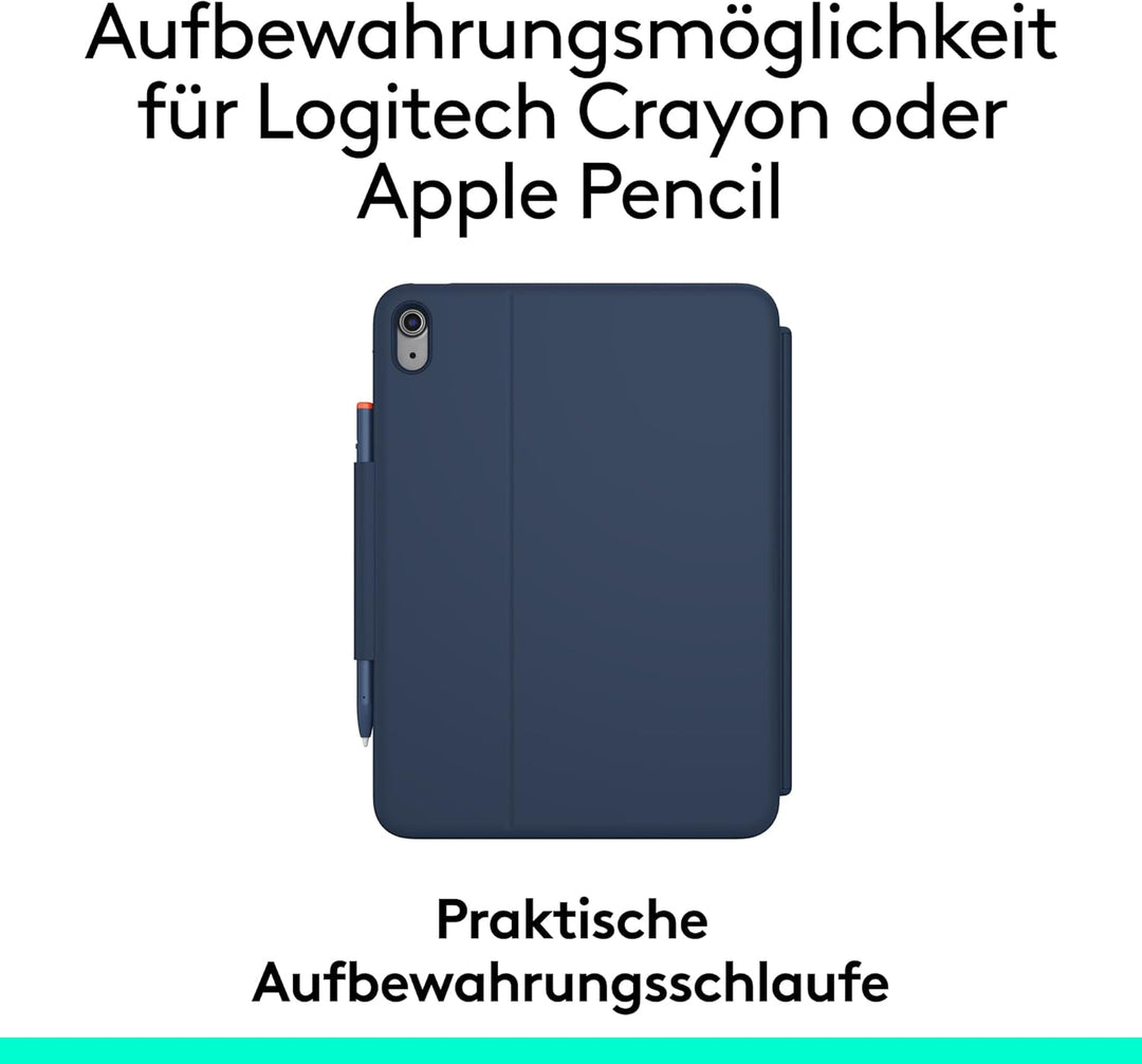 Logitech Rugged Combo 4 Touch Tastatur-Case mit Trackpad und Smart Connector für iPad (10. Generatio