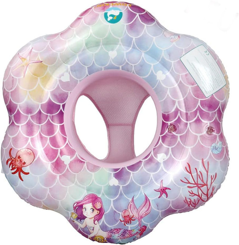 EDWEKIN® Baby Schwimmring, Schwimmhilfe Meerjungfrau, Schwimmsitz Kleinkinder, Baby Float, ab 6 Mona