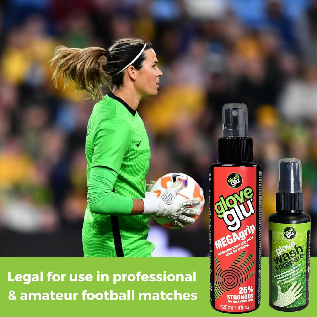 gloveglu Unisex Mega Bundle Grip 'N' WASH, Mega Grip 120ml and 50ml Glove Wash & Prepare. for All Go