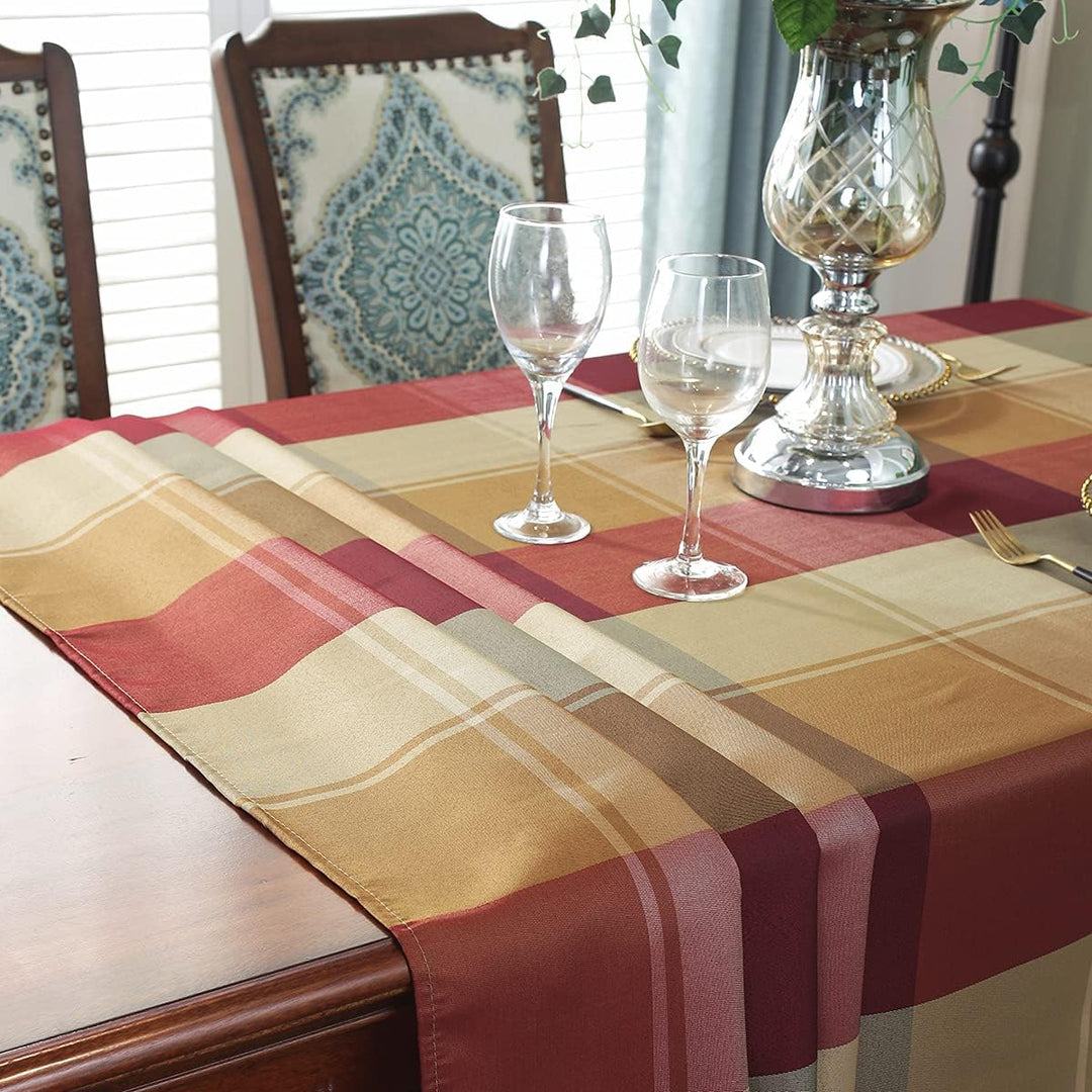 Rechteckige Tischdecke Polyester-Tischdecke im Karierten Stil Spritzwassergeschützt staubdicht knitt