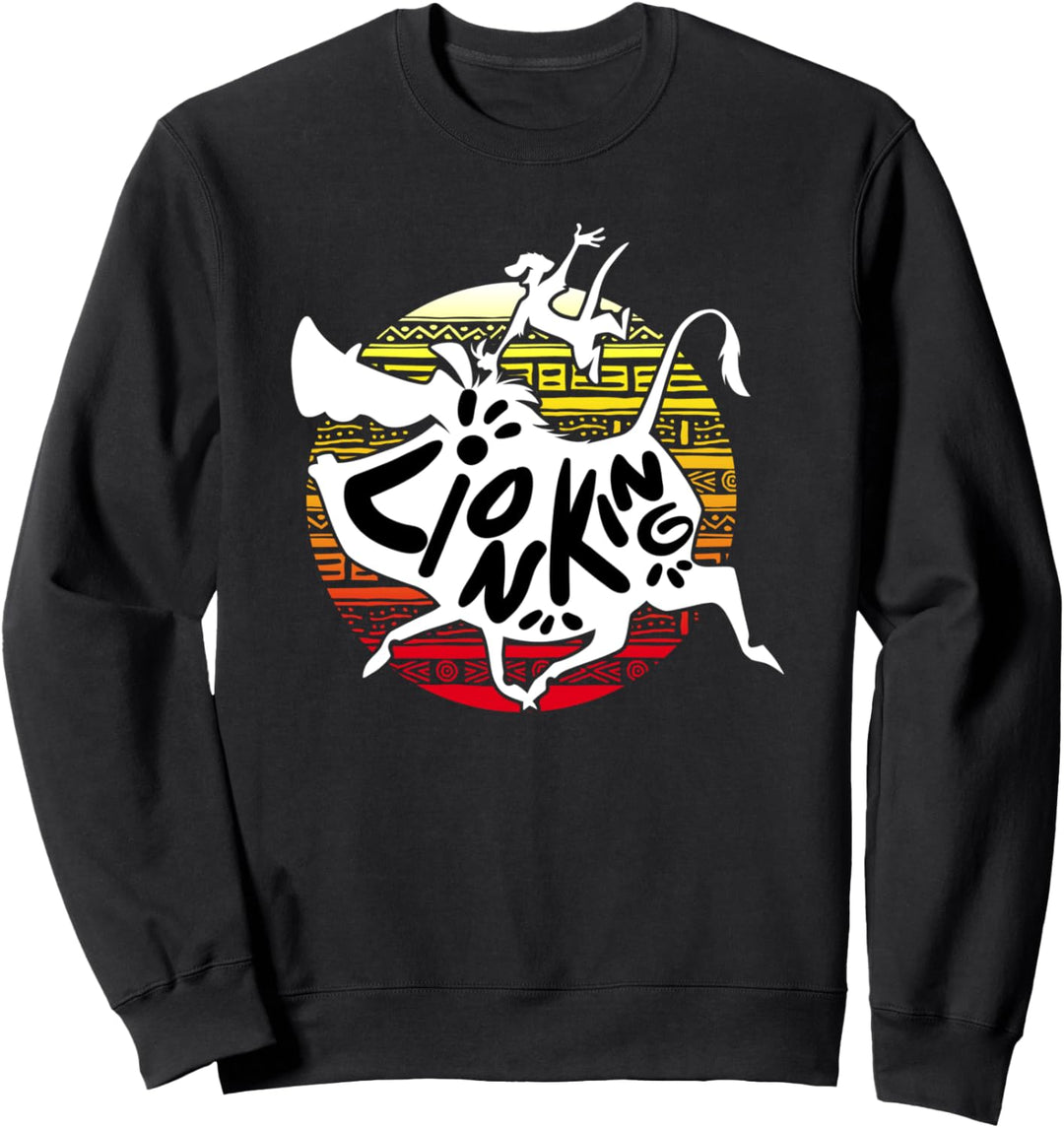 Disney Lion King Timon Pumbaa Pattern Silhouette Sweatshirt