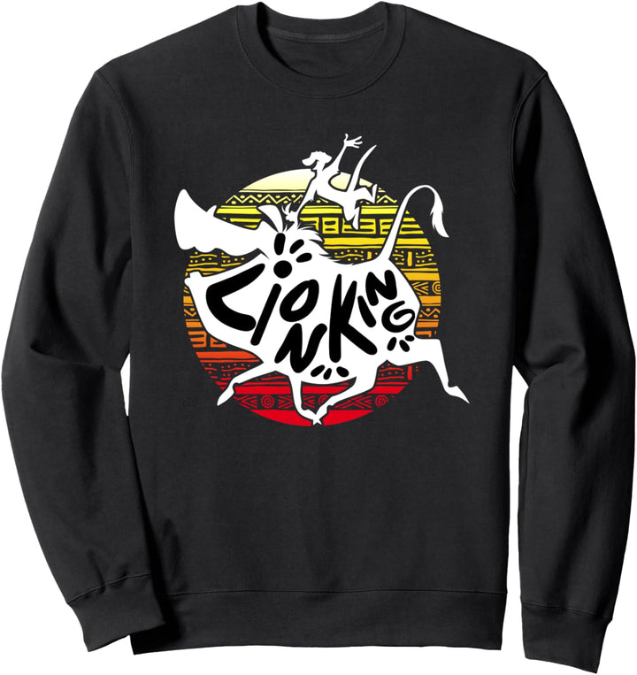 Disney Lion King Timon Pumbaa Pattern Silhouette Sweatshirt