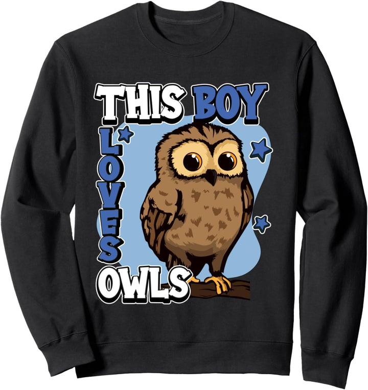 Jungen This Boy Loves Owls Eule Sweatshirt