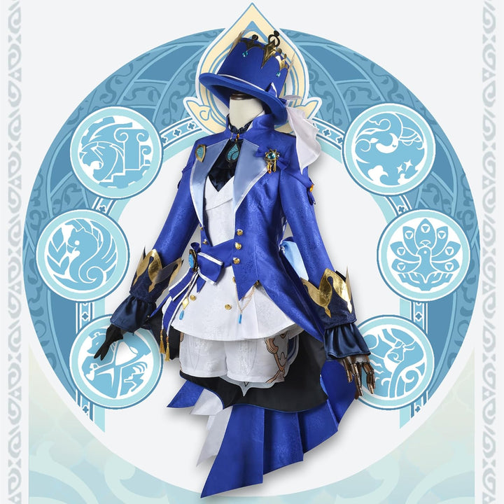 OSIAS Genshin Impact Cosplay Kostüm, verbesserte Version mit hochwertigen Stoffen, Accessoires und P
