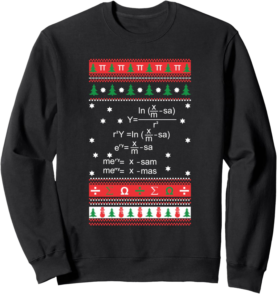 Lustiges Mathe Gleichung Ugly Christmas Sweater Merry Xmas Sweatshirt