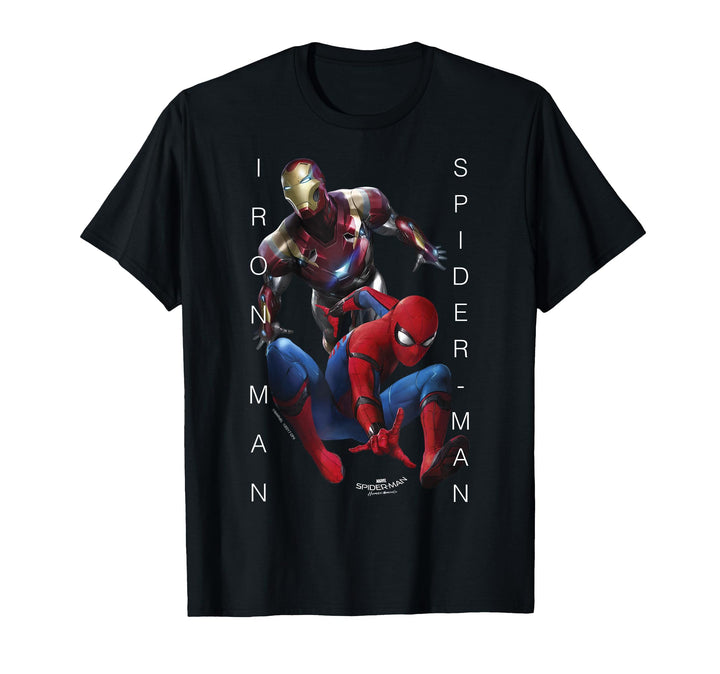 Womens Marvel Spider-Man Homecoming Iron Man The Dream Team T-Shirt Medium Black