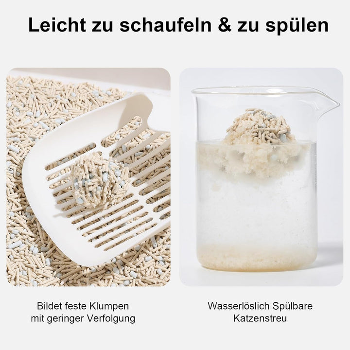 FUKUMARU Tofu Katzenstreu 5.4kg, schnell klumpendes Katzenstreu mit super saugfähigem Material, sofo