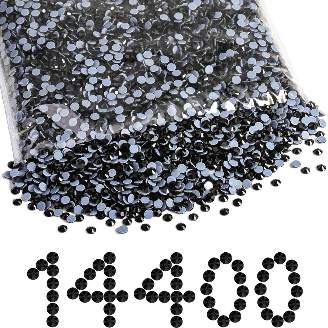 BEADSLAND Hotfix Strasssteine Bulk, 14400 Stück Kristall Hotfix Strasssteine zum Basteln Kleidung DI