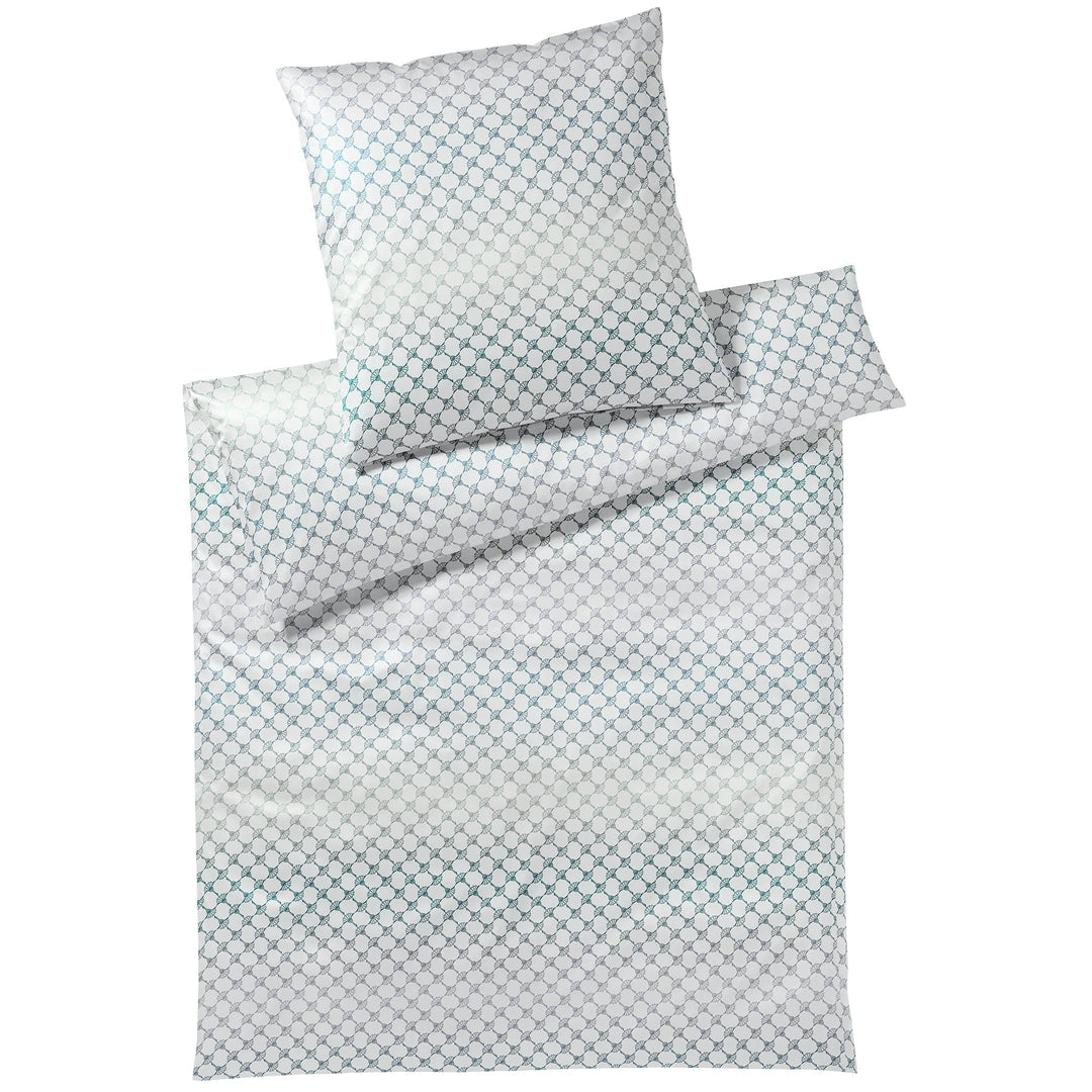 Joop! Mako-Satin-Bettwäsche-Garnitur Cornflower Gleam Farbe Aqua Grösse 135x200+40x80
