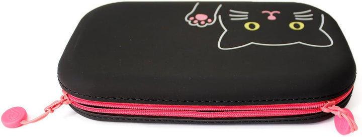 Punilabo Lihit Lab Verschluss Tasche a7716–3 Kuroneko Schwarze Katze Large: 7.5\" × 1.5 inches, Schw
