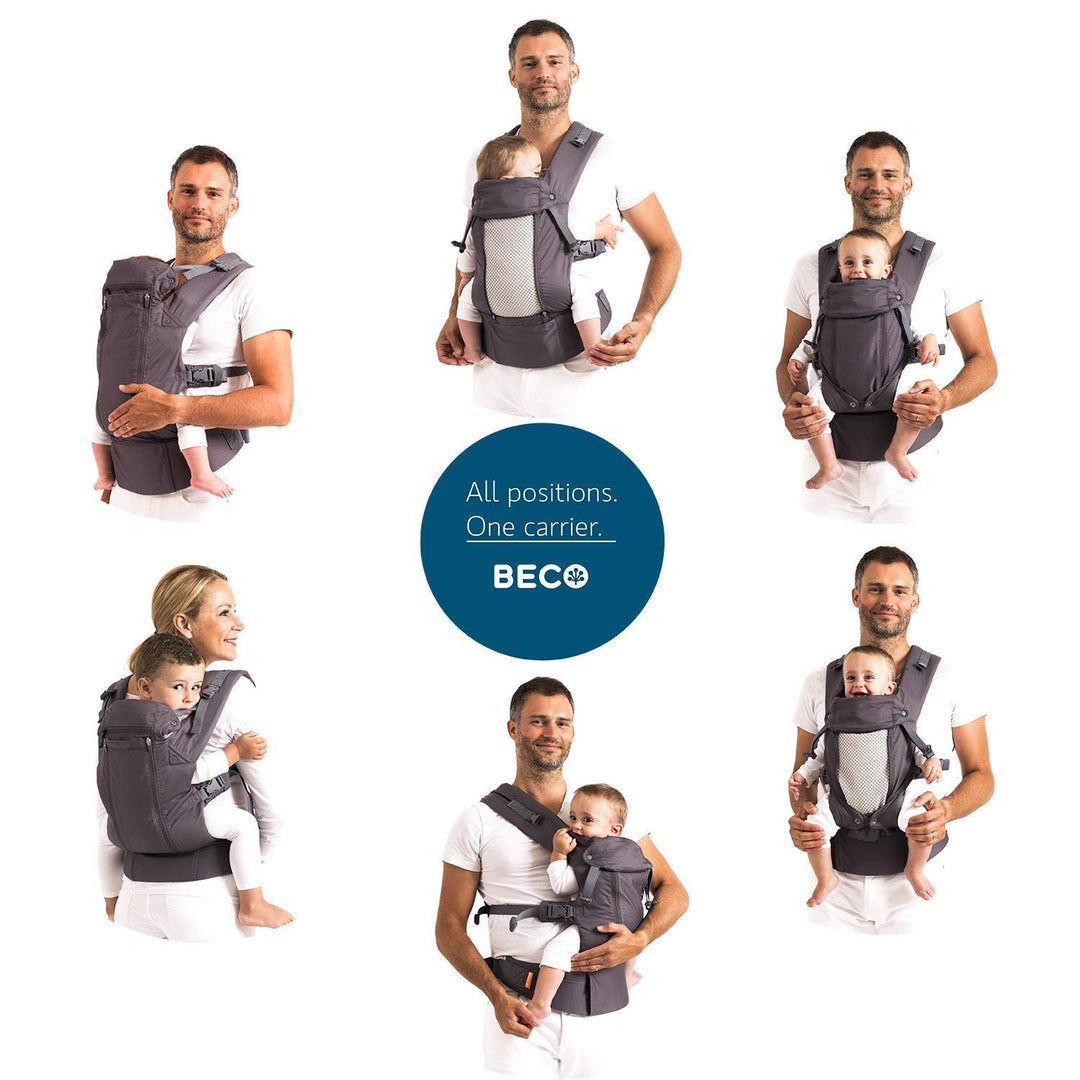 Beco 8 Babytrage Neugeborene ab Geburt bis Kleinkind - Cool Hybrid Baby Trage mit verstellbarem Sitz
