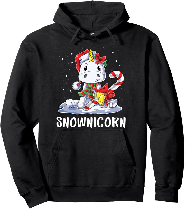 Lustiges Einhorn im Schnee Weihnachten Snownicorn Unicorn Pullover Hoodie