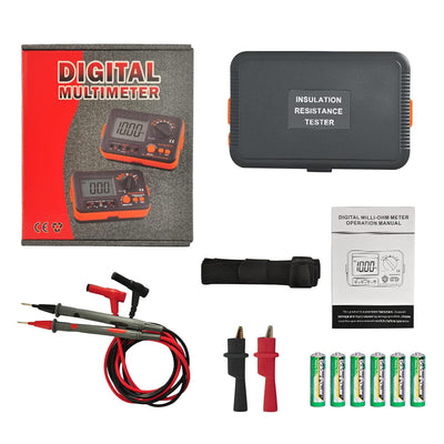 Digitaler Isolationswiderstandstester, Megohmmeter Ohmmeter YF-VC60B+, Spannungsprüfer 250/500/1000