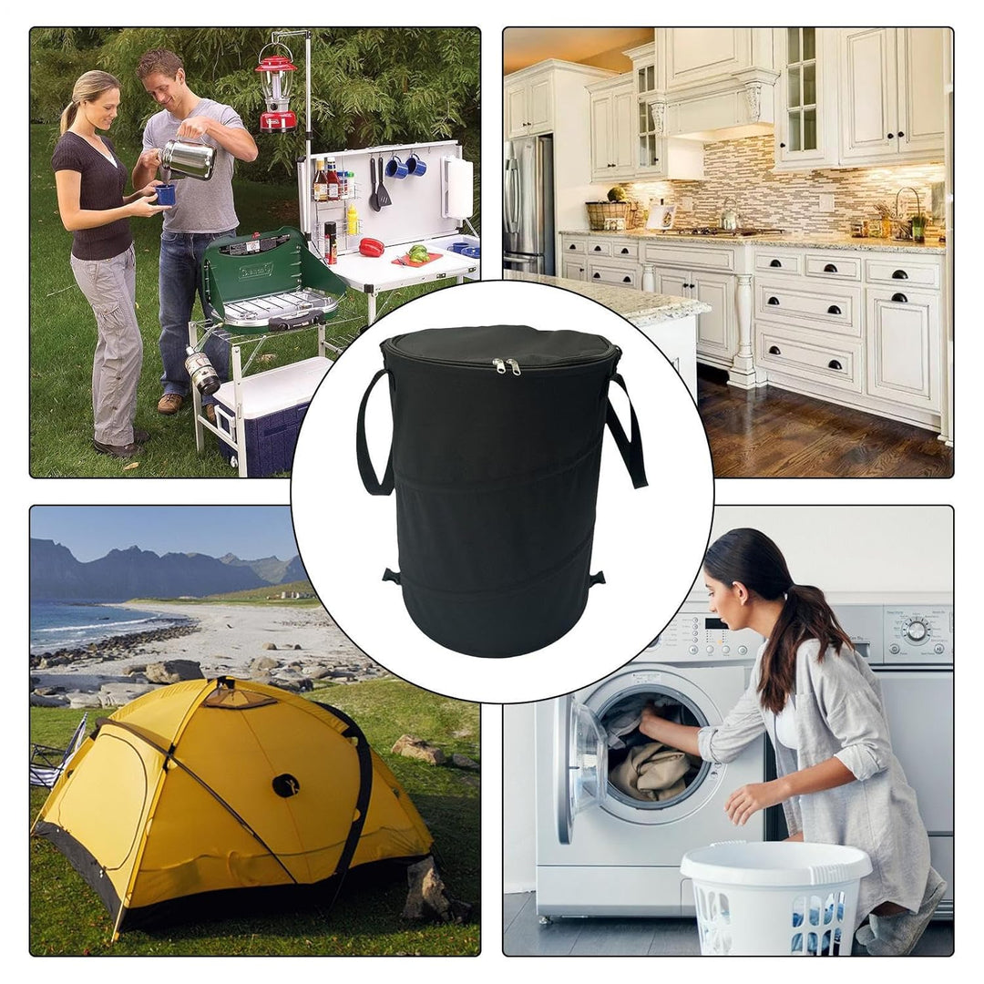 Faltbarer Camping Mülleimer Mit Deckel, 37 L Müllsackständer Für Wohnmobil, Faltbarer Mülleimer, Zus
