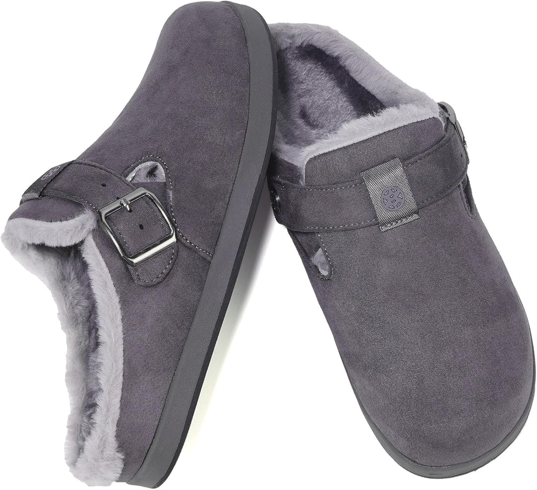 Sisttke Clogs Gefüttert Herren Damen Warme Hausschuhe Lined Suede Pantoletten Winter Slipper rutschf