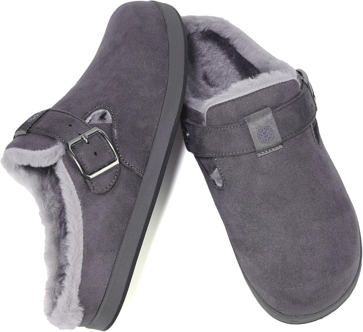 Sisttke Clogs Gefüttert Herren Damen Warme Hausschuhe Lined Suede Pantoletten Winter Slipper rutschf
