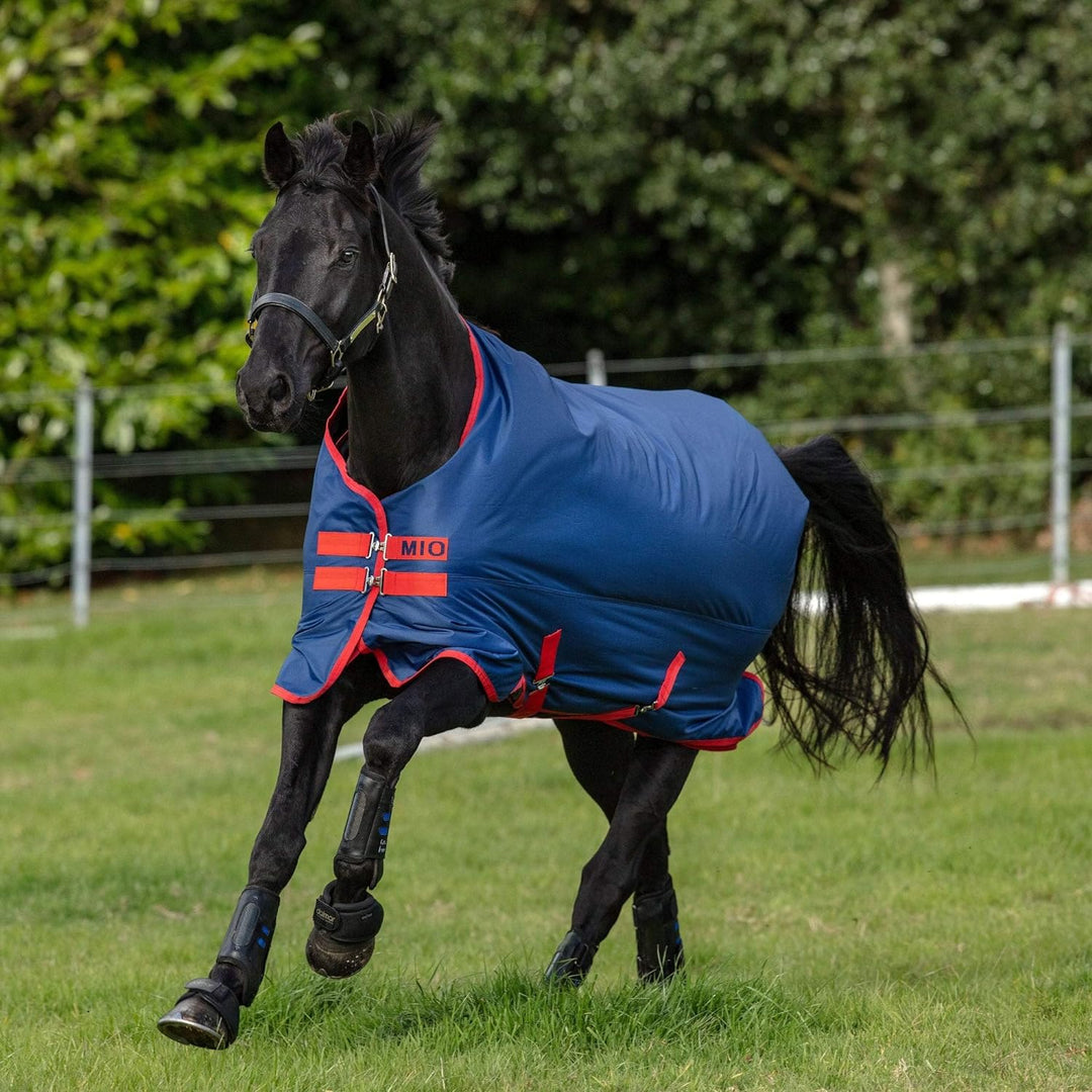 Horseware Mio Turnout Medium 200g - Dark Blue & Red 54, 54