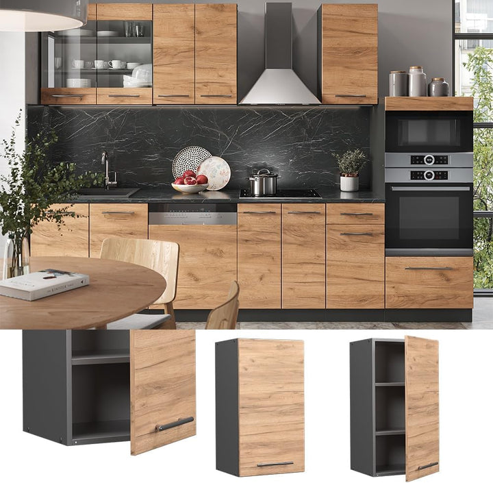 Vicco Hängeschrank Fame-Line, Goldkraft Eiche/Anthrazit, 40 cm Goldkraft Eiche Hängeschrank 40 cm, G
