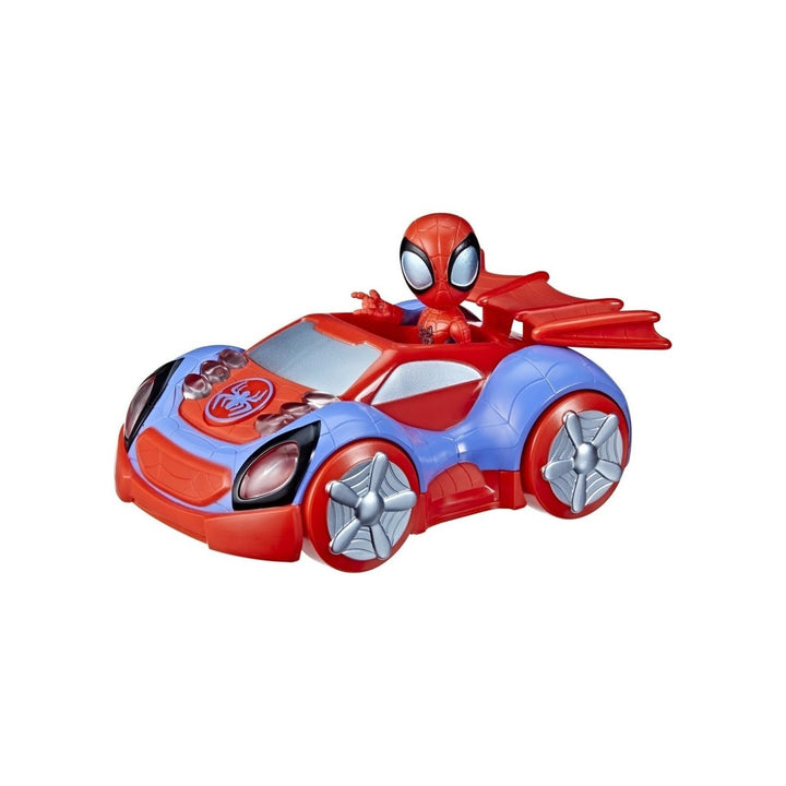 Marvel Spidey and His Amazing Friends Leuchtender Web-Flitzer, Spielzeug mit Lichtern und Geräuschen