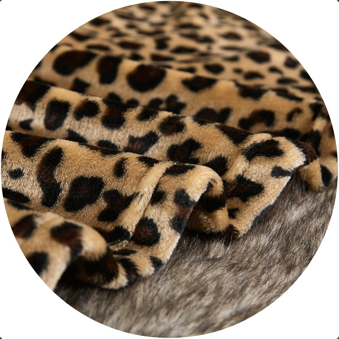 DREAMLANDING Decke für Sofa-230 x 260 cm Gepard-Kuscheldecke Flauschig weich, bunt, übergross, dekor