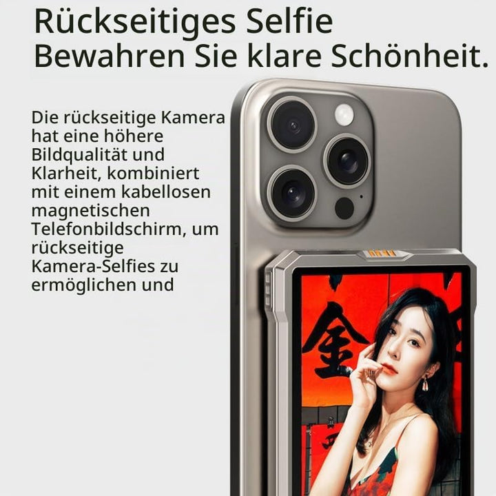 Fotorgear MS01 Selfie-Monitor-Bildschirm, kabelloses magnetisches 3,97-Zoll-Rückkamera-Display und S