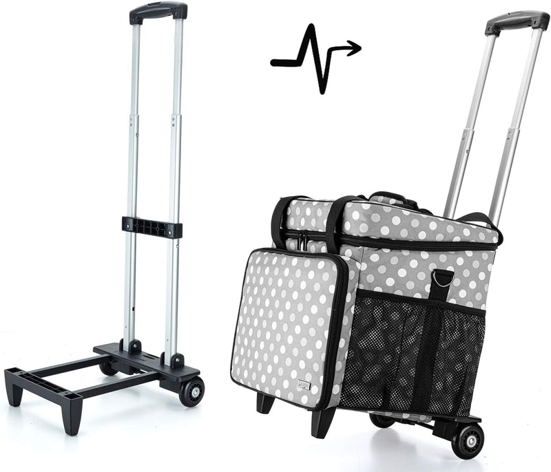 Luxja Overlock Trolley, Abnehmbarer Nähmaschinentrolley für Meiste Gängigen Haushaltsnähmaschinen, O