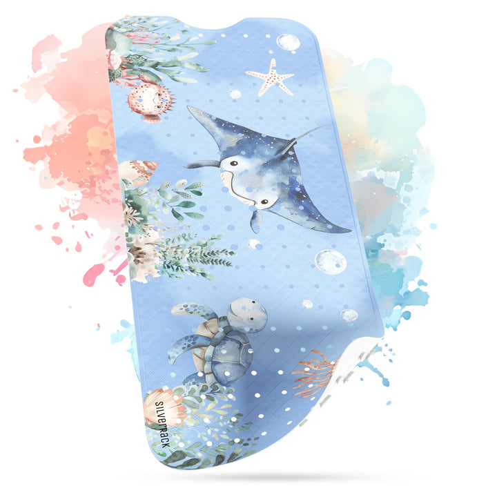 Badewannenmatte Kinder rutschfest [100x40cm] - Antirutschmatte Badewanne BPA frei - Badematte Kinder