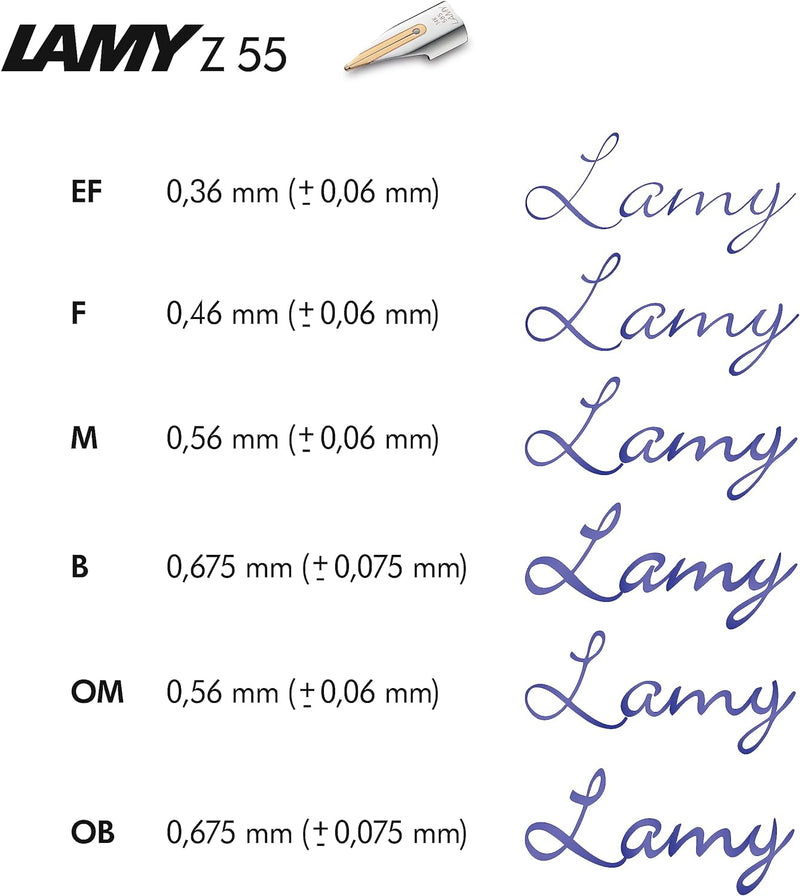 LAMY studio Füllhalter 068 - Füller aus Edelstahl in schwarzem Lack-Finish mit einem polierten Edels