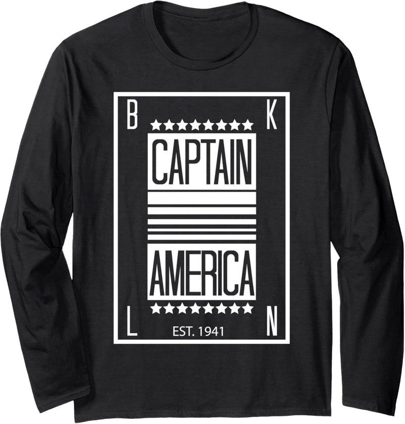 Marvel Avengers Captain America Est 1941 BKLN Langarmshirt