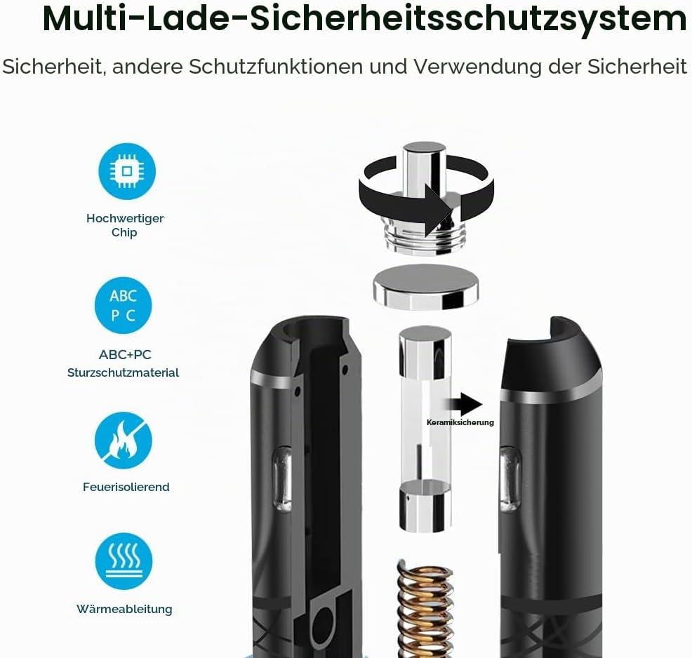 KFD 12V-24V Kfz Kühlbox Kabel, Auto Kühlschrank Kabel für Alpicool Mobicool Waeco CF-18 DOMETIC Alpi