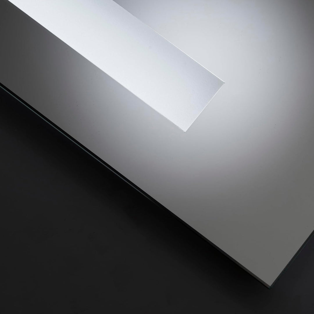 Croydex Thornton Hang 'N' Lock beleuchteter rechteckiger Spiegel mit zwei LED-Lichtleisten 60 x 40 x
