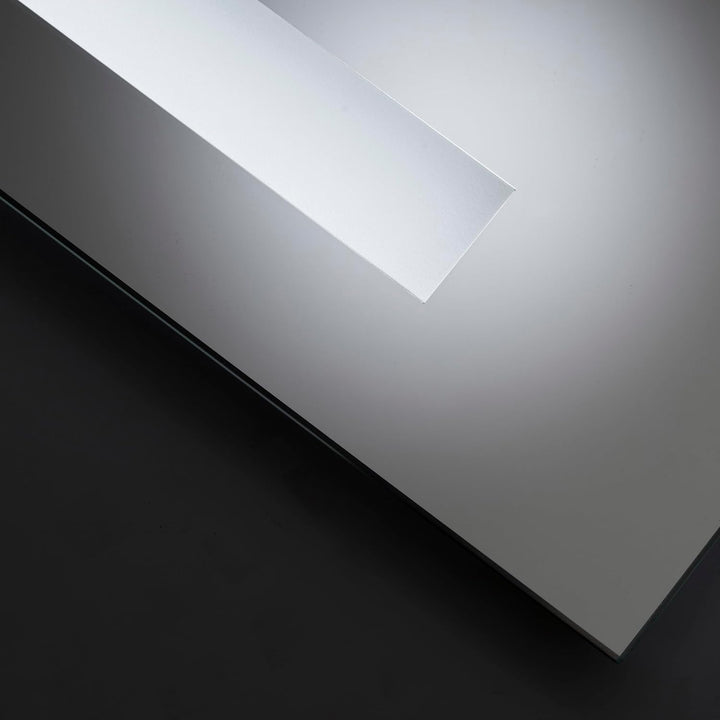 Croydex Thornton Hang 'N' Lock beleuchteter rechteckiger Spiegel mit zwei LED-Lichtleisten 60 x 40 x