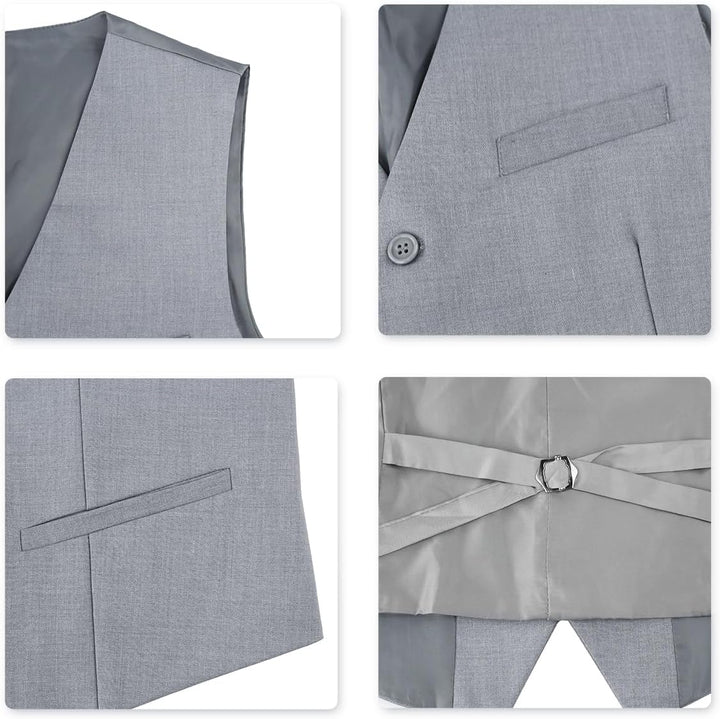 YOUTHUP Herren Anzug Slim Fit 3 Teilig Anzüge für Hochzeit Business Herrenanzug Sakko Anzughose West