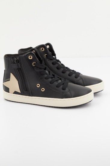 Geox Mädchen J Kalispera Girl A Sneaker 24 EU Black Platinum, 24 EU Black Platinum