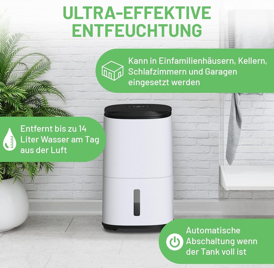Meaco AreteOne® 10L Luftentfeuchter &amp; HEPA-Luftreiniger für ein 42m² grosses Zuhause. Entfernt Konde
