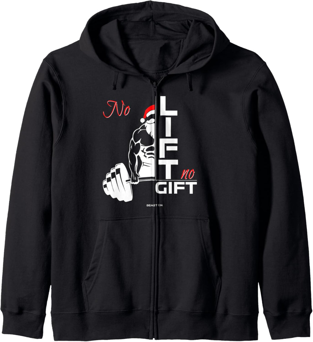 No Lift no Weihnachten Lustige Fitness Gym Sprüche Trainings Kapuzenjacke