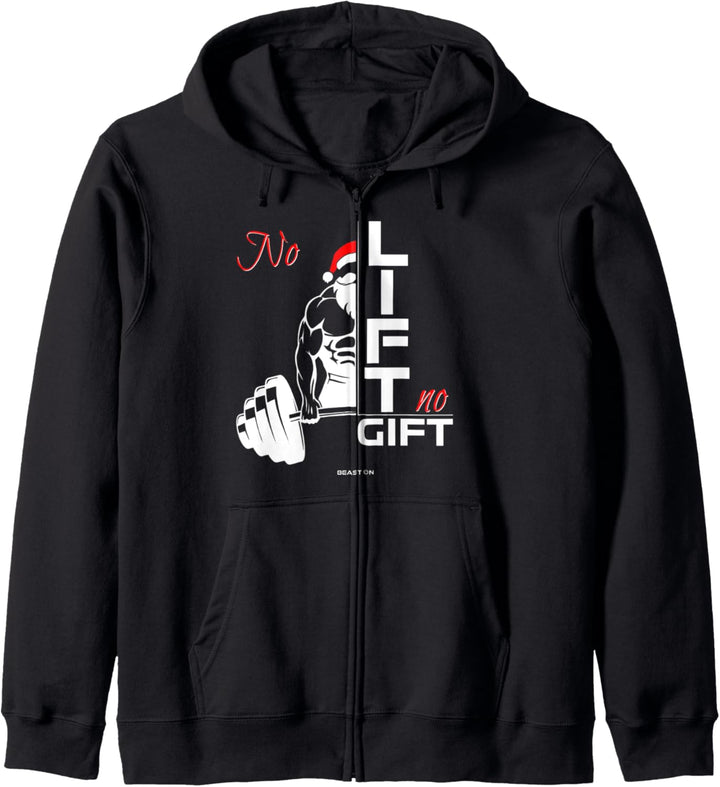 No Lift no Weihnachten Lustige Fitness Gym Sprüche Trainings Kapuzenjacke