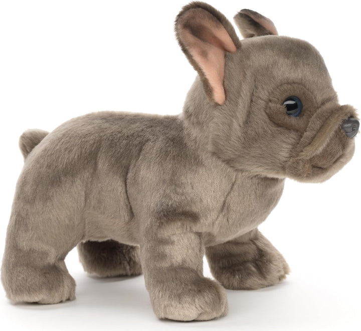 Uni-Toys - Französische Bulldogge (grau) - Ohne Leine - 26 cm (Länge) - Plüsch-Hund - Plüschtier, Ku