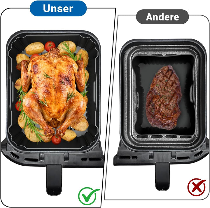Ninja Heissluftfritteuse Silikonform für AF400EU AF451EU 9.5L, Airfryer Zubehör für Ninja Foodi Max