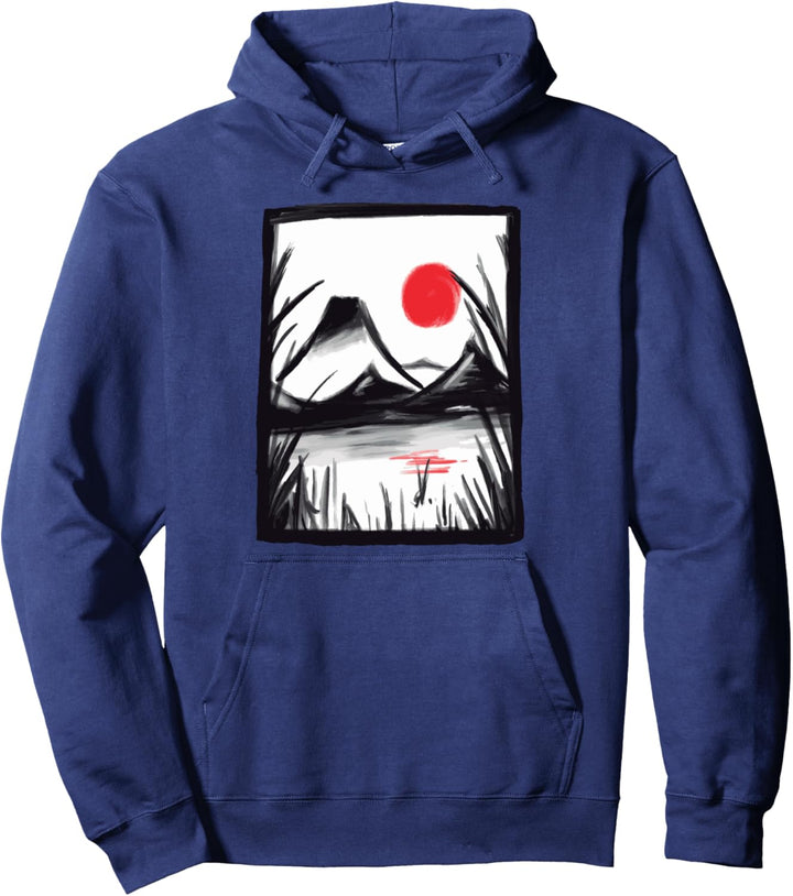 Zen Landschaft | Traditioneller japanischer Kunststil Grafik Pullover Hoodie