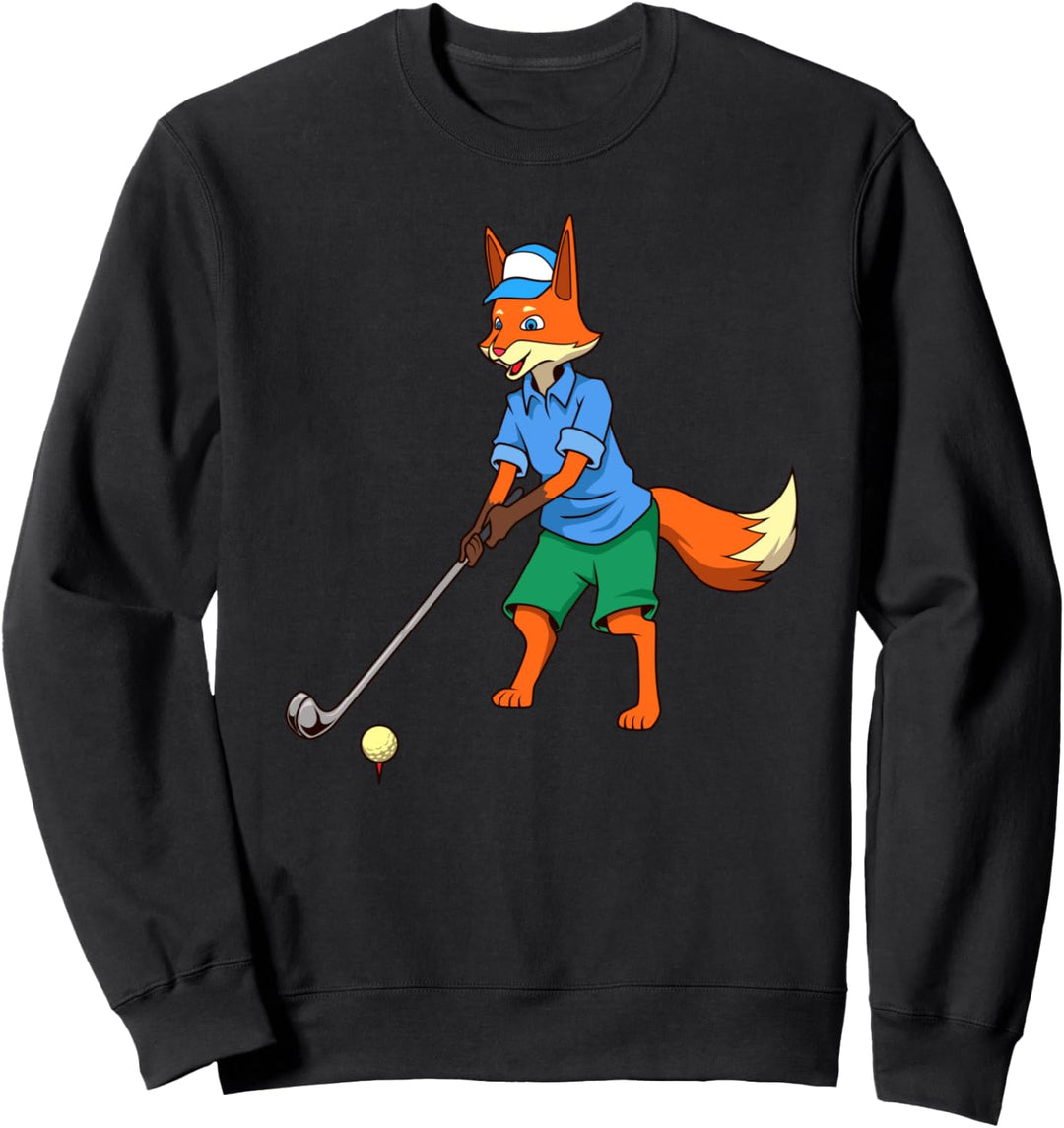 Comic Fuchs spielt Golf - Golfer Sweatshirt