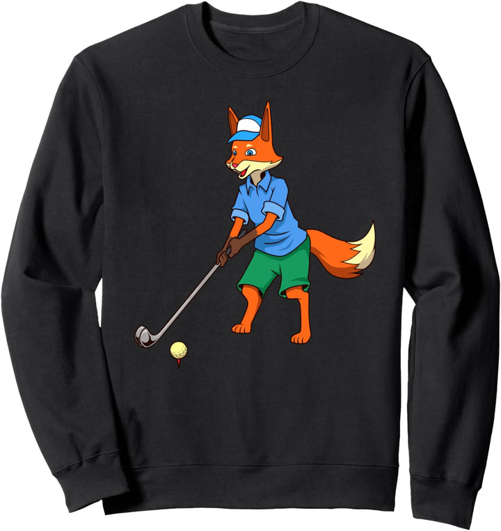 Comic Fuchs spielt Golf - Golfer Sweatshirt