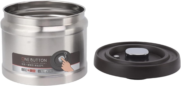 Kaffeekanister, Vakuumversiegelter Kaffee-Aufbewahrungsbehälter, Luftdicht, 304 Edelstahl 1100 Ml Ed