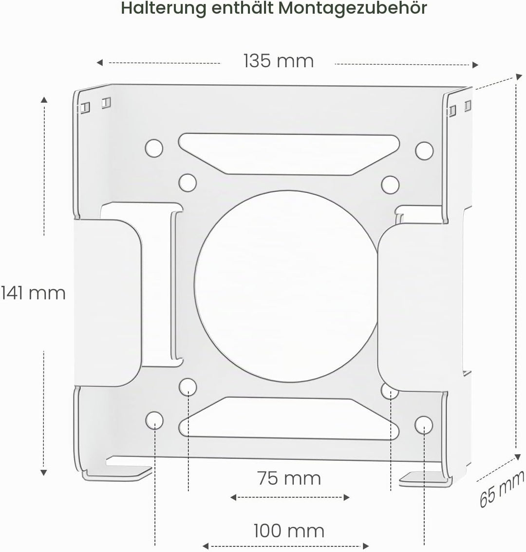 Fasgear Aluminiummetall VESA Halterung für Mac-mini M4 /Pro 2024,Halterung Unter Schreibtisch/Wandha