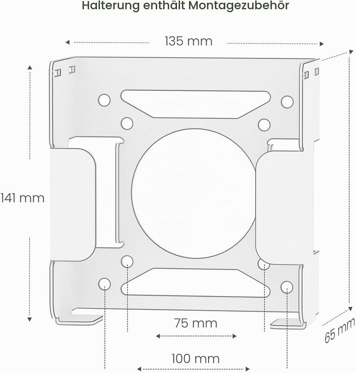 Fasgear Aluminiummetall VESA Halterung für Mac-mini M4 Pro/2024,Halterung Unter Schreibtisch/Wandhal